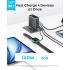 Anker Laptop Charger, 140W MAX USB C Charger, 4-Port Multi-Device Fast Charging, Advanced GaN Power Adapter, Intuitive Touch Controls, for MacBook, iPhone 17/16 Series, Samsung Galaxy, Pixel, and More - Silver